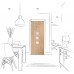 Altino Pre-Finished Internal Oak Door with Clear Glass